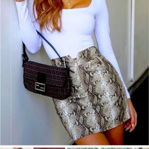 Tiger Mist Lennon Snakeskin Skirt